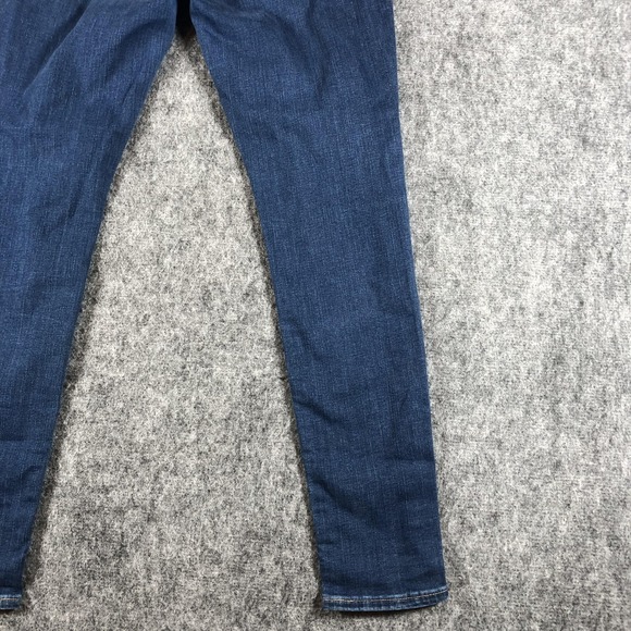 Levis 710 Super Skinny Jeans Womens 32 Blue Distressed Medium Wash Stretch Denim - Picture 15 of 16